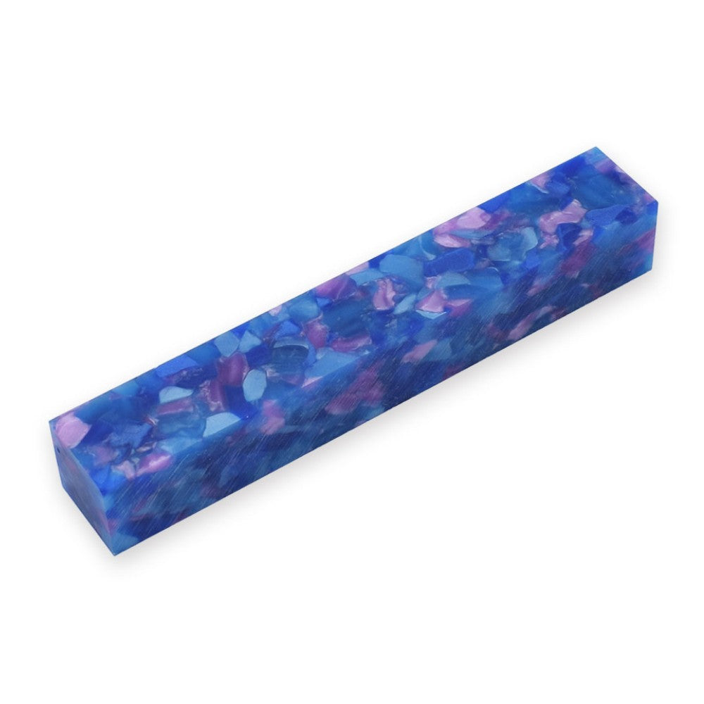 Pen blank - Acryl - 130x20x20 mm - Blau und Lila - Pfeifenecke